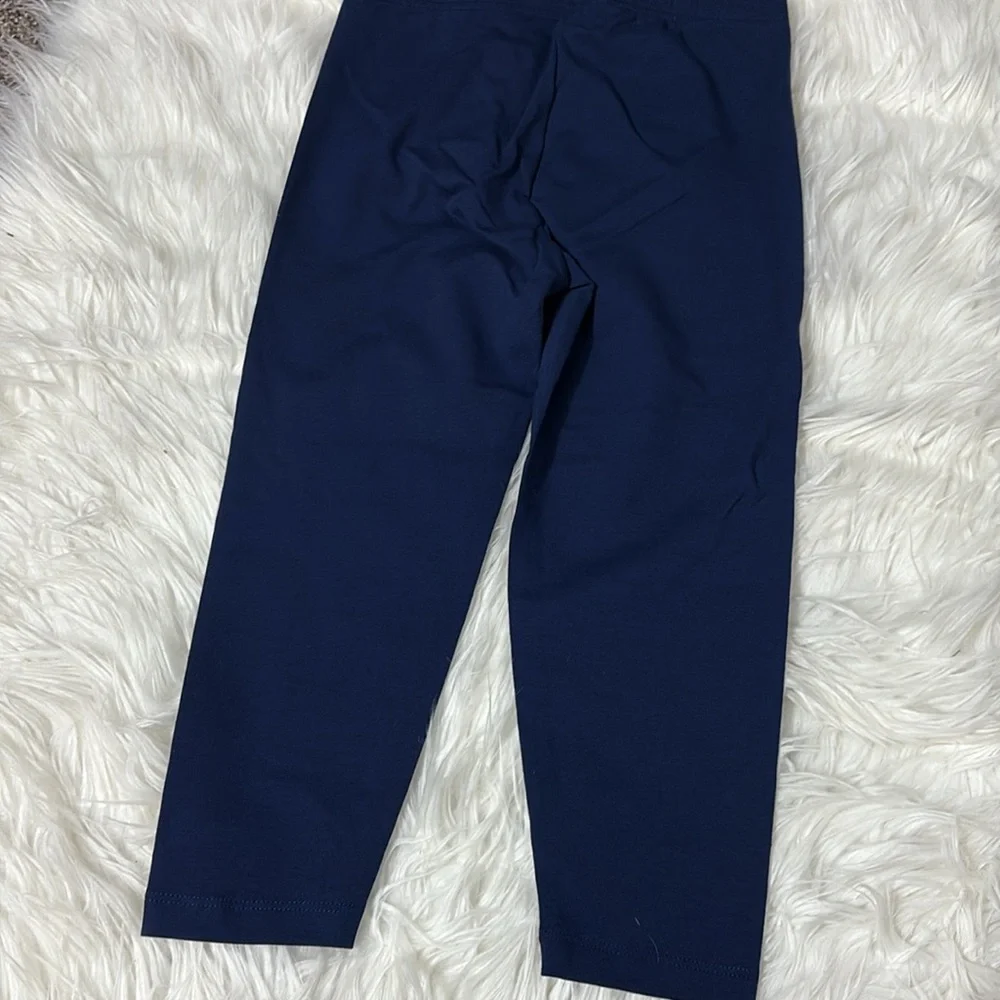 New In Packaging Youth Girls Size 8 Cropped Cotton Leggings Deep Sea Navy